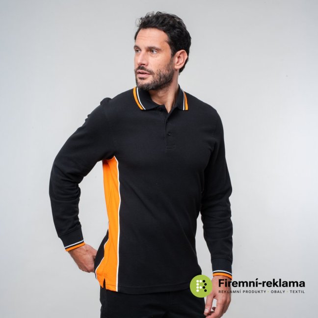 James Ross Polo Malta - Colour: black/orange, Size: S