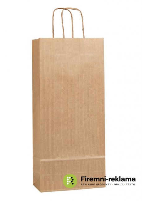 Papírová taška LONGER DUO - Balení: 1ks, Barva: přírodní, Velikost: 18x8x40cm