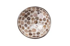 Coconut bowl with polka dots