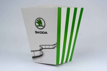 Promotional popcorn box with custom printing