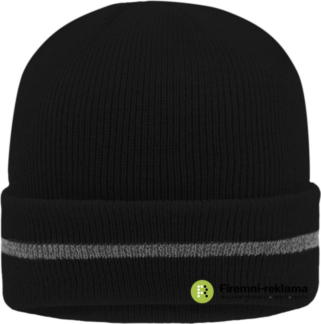 Reflective Beanie - Colour: black/silver, Size: one size