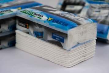 Promotional paper handkerchiefs with custom printing