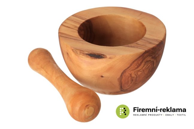 Hmoždíř z olivového dřeva 12 cm