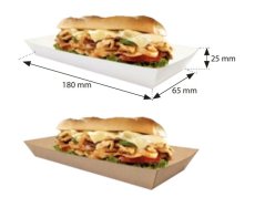 Paper food trays with possibility of custom print Paper food trays with possibility of custom print