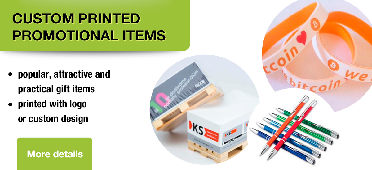Custom printed promotional items