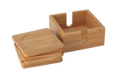 Set of bamboo coasters (6 pcs)