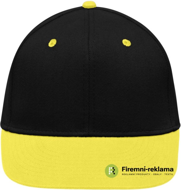 6 Panel Pro Cap - Colour: black/sun yellow, Size: one size