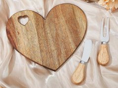Cheese serving set - heart