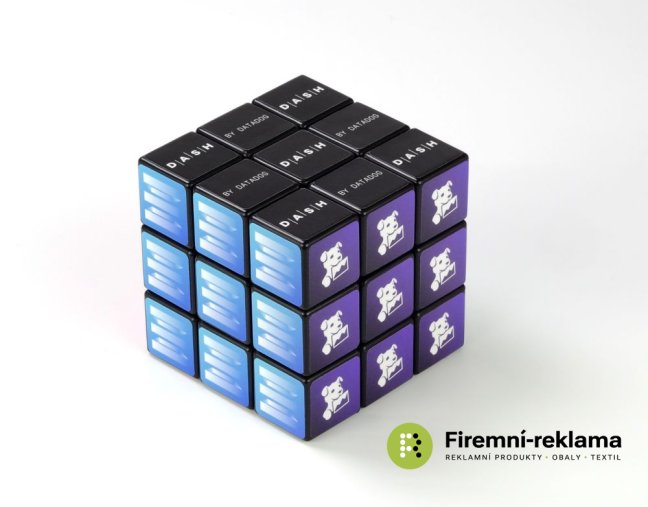 Original 3x3 Rubik's cube with custom printing on 6 sides
