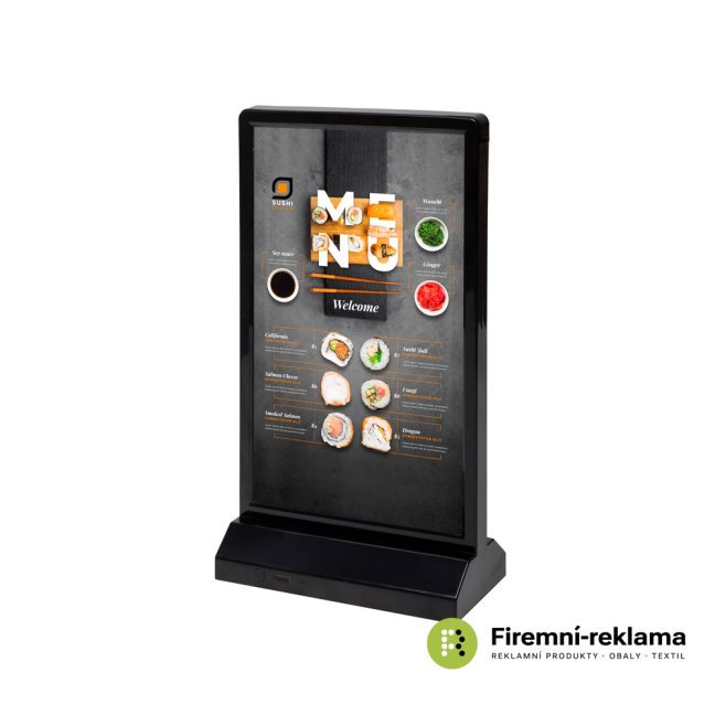 LED stojánek na menu, typ T, DL, černý