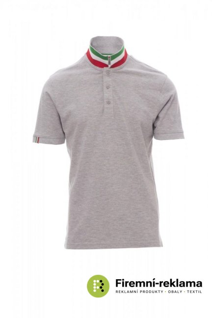 Men's polo shirt NATION MELANGE - Colour: grey melange/Italy, Size: L
