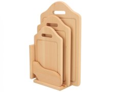 Set of cutting boards with stand