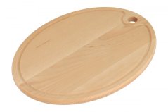 Cutting board oval with round hole 39 cm