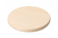 Set of 6 round beech wood coasters