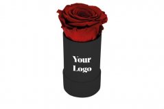 Dárková stabilizovaná růže s reklamou