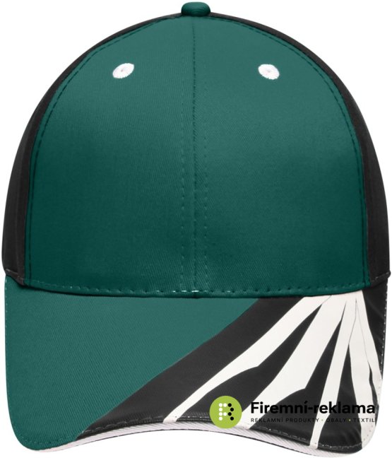 6 Panel Craftsmen Cap - STRONG - - Colour: dark green/black/white, Size: one size