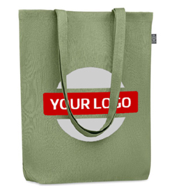 Eco Hemp Bag - Long Handle Shoulder Shopping Bag Naima Tote Green